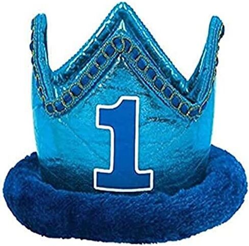 Eye-Catching 1st Birthday Novelty Crown - 4" x 6" (1 Pc.) - Premium Quality - Perfect Keepsake for Baby's First Birthday in Saudi Arabia