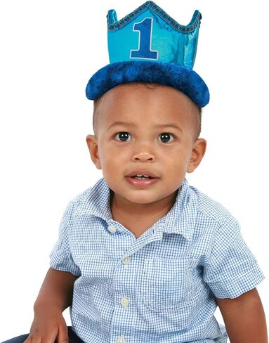 Eye-Catching 1st Birthday Novelty Crown - 4" x 6" (1 Pc.) - Premium Quality - Perfect Keepsake for Baby's First Birthday in Saudi Arabia