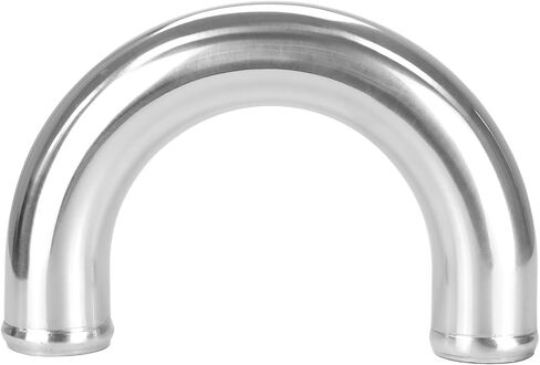 Ucreative 180 درجة سبائك الألومنيوم أنبوب المبرد الأنابيب مدخل هواء أنبوب فضي اللون للسيارة OD: 1.5 بوصة (38 مم) in Kuwait