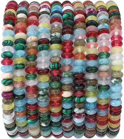 مزيج طبيعي ملون حجر القرص الخرز 4x2 مللي متر 160 قطعة Rondelle فضفاض شبه الأحجار الكريمة الخرز لتصميم صنع المجوهرات in Kuwait
