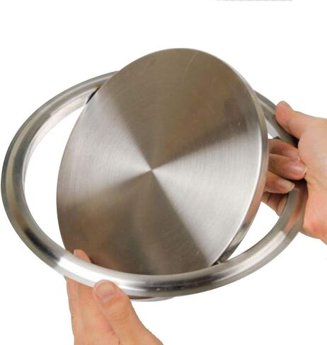 Simple Trash Grommet for Kitchen countertop with Auto Cover, Built-in Polished Stainless Steel Grommets 7.7"(200mm) countertops Garbage can Door Chute Hole Drawer in Saudi Arabia