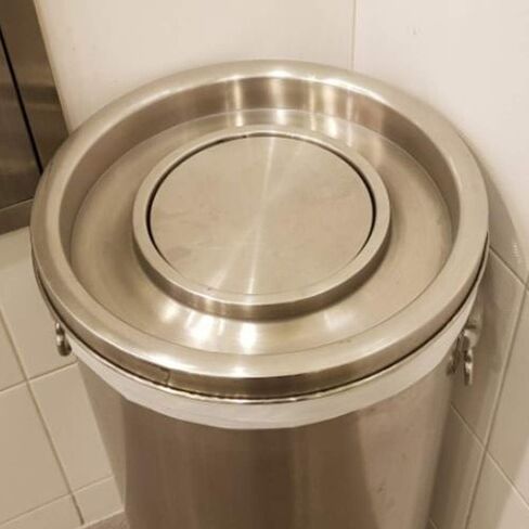 Simple Trash Grommet for Kitchen countertop with Auto Cover, Built-in Polished Stainless Steel Grommets 7.7"(200mm) countertops Garbage can Door Chute Hole Drawer in Saudi Arabia