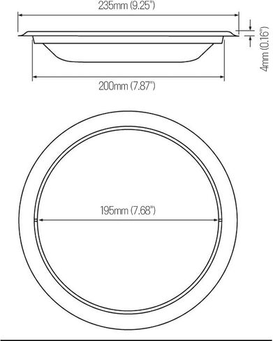 Simple Trash Grommet for Kitchen countertop with Auto Cover, Built-in Polished Stainless Steel Grommets 7.7"(200mm) countertops Garbage can Door Chute Hole Drawer in Saudi Arabia