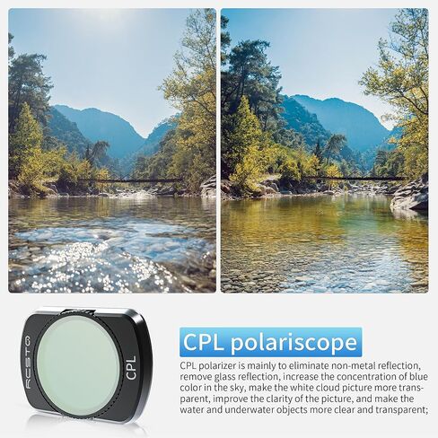 مجموعة مرشحات RCGEEK ND متوافقة مع DJI OSMO Pocket 3، 3 عبوات من مرشحات عدسة الكاميرا المستقطبة والكثافة المحايدة لملحقات DJI Osmo Pocket 3 (CPL، UV، ND8/PL) in Kuwait