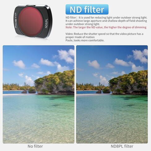 مجموعة مرشحات RCGEEK ND متوافقة مع DJI OSMO Pocket 3، 3 عبوات من مرشحات عدسة الكاميرا المستقطبة والكثافة المحايدة لملحقات DJI Osmo Pocket 3 (CPL، UV، ND8/PL) in Kuwait