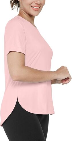 Women's Workout Tops Short Sleeve Shirts Sun Protection Shirt UV SPF UPF 50+ Hiking Running Quick Dry in Saudi Arabia