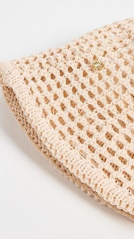 قبعة دلو منسوجة مفتوحة للنساء من Lele Sadoughi in Kuwait