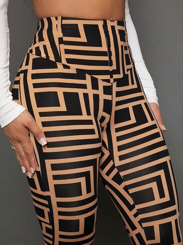Floerns Women's Allover Print High Waist Workout Yoga Legging Pants in Saudi Arabia
