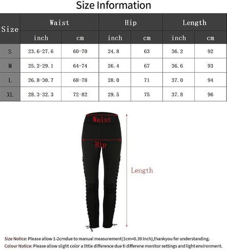 xxxiticat Women's Lace Up Legging Pants High Wasit Side Tie Up Eyelet Bandage Bodycon Gym Sportswear Long Trousers in Saudi Arabia