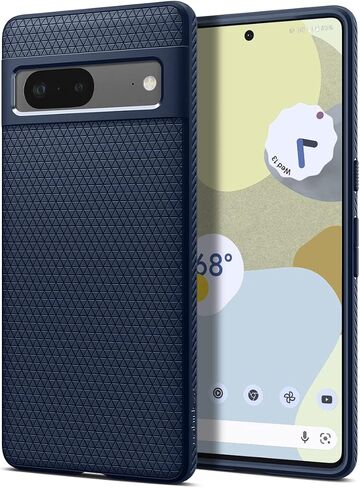 Spigen Liquid Air Case Compatible with Google Pixel 7, Thermoplastic Polyurethane |Shock-Absorbent| Wireless Charging Compatible - Matte Black in Saudi Arabia