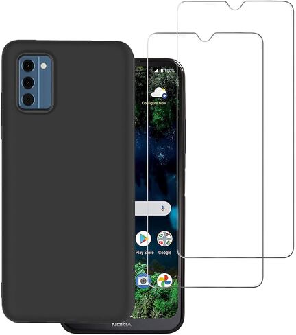 حافظة رفيعة لهاتف Nokia C300، مع عبوتين من واقي الشاشة عالي الدقة، وحافظة هاتف Nokia C300، غطاء حماية مطاطي ناعم ممتص للصدمات من مادة TPU المرنة لهاتف Nokia C300 N155DL in Kuwait