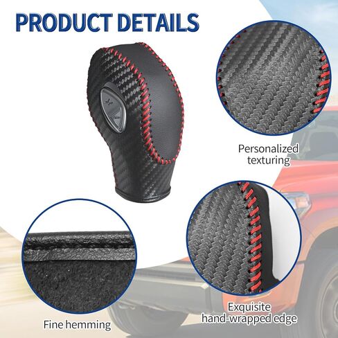 غطاء مقبض ناقل الحركة من ألياف الكربون PU مناسب لسيارات Ford Focus 2012 2013 2014 2015 2016/ Ford Fiesta 2014 2015 2016 / Ford Fusion S، Ford Fusion SE 2013 2014 2015 2016 غطاء رأس ناقل الحركة in Kuwait
