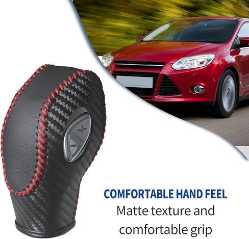 غطاء مقبض ناقل الحركة من ألياف الكربون PU مناسب لسيارات Ford Focus 2012 2013 2014 2015 2016/ Ford Fiesta 2014 2015 2016 / Ford Fusion S، Ford Fusion SE 2013 2014 2015 2016 غطاء رأس ناقل الحركة in Kuwait