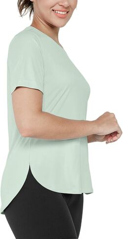 Women's Workout Tops Short Sleeve Shirts Sun Protection Shirt UV SPF UPF 50+ Hiking Running Quick Dry in Saudi Arabia