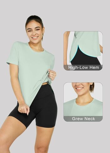 Women's Workout Tops Short Sleeve Shirts Sun Protection Shirt UV SPF UPF 50+ Hiking Running Quick Dry in Saudi Arabia