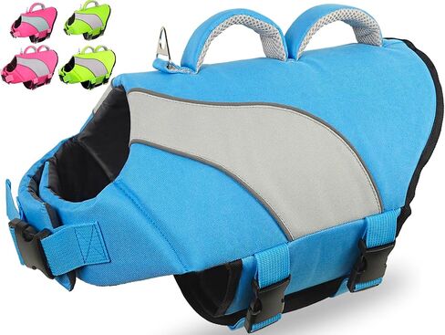 Fragralley Dog Life Jacket, Superior Buoyancy & Security Dog Life Vest for Swimming and Boating, Reflective Dog Life Preservers with Rescue Handle for Small Medium Large Dogs - XS (Single Handle) in Saudi Arabia