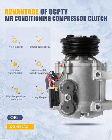 OCPTY Air Conditioning Compressor CO 4910AC for Buick Rainier for Chevy Trailblazer for GMC Envoy XL XUV for Isuzu Ascender for Oldsmobile Bravada for Saab 9-7x 4.2L 2002-2009 in Saudi Arabia