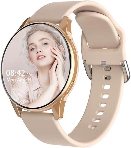Smart Watch for Women, 1.24 inch Touch Screen Smartwatch DIY Watch Face Waterproof Fitness Tracker with Heart Rate, SpO2 and Sleep Monitor-Call Receive/Dial Watch Compatible with iOS/Android in Saudi Arabia