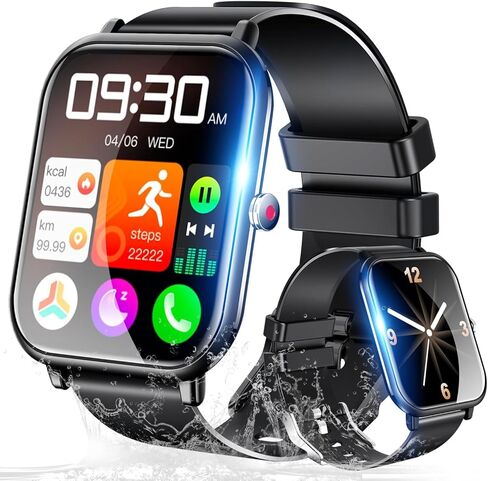 Smart Watch for Men Women, Fitness Tracker, Fitness Watch, 24 Sports Modes, IP68 Waterproof, iPhone/Android Compatible, Ultra-Thin, Long-Lasting Battery in Kuwait