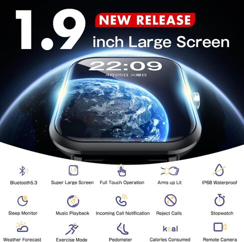 Smart Watch for Men Women, Fitness Tracker, Fitness Watch, 24 Sports Modes, IP68 Waterproof, iPhone/Android Compatible, Ultra-Thin, Long-Lasting Battery in Kuwait