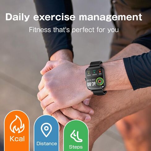 Smart Watch for Men Women, Fitness Tracker, Fitness Watch, 24 Sports Modes, IP68 Waterproof, iPhone/Android Compatible, Ultra-Thin, Long-Lasting Battery in Kuwait