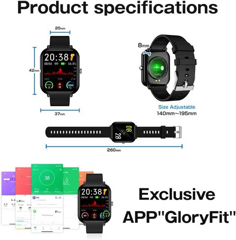 Smart Watch for Men Women, Fitness Tracker, Fitness Watch, 24 Sports Modes, IP68 Waterproof, iPhone/Android Compatible, Ultra-Thin, Long-Lasting Battery in Kuwait