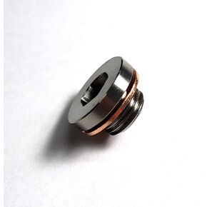 Titanium 6AL-4V Plug M12x1.25mm with Copper Washer - Ticon Industries
