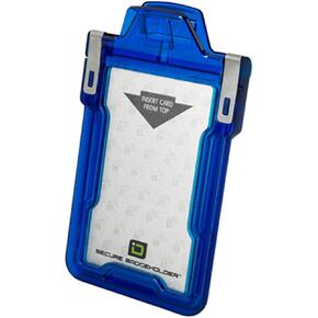 Secure Badge Holder Classic, Blue (IDSH1004-001B-blu)
