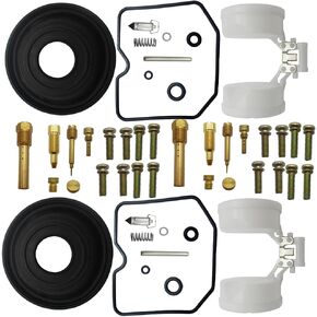 2-Pack Carb Carburetor Repair Kits Replacement for Kawasaki Ninja 500 Ninja 500R EX500 GPZ500S 1987-2009 Diaphragm Float