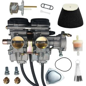 Carburetor with Air Filter Fit for Yamaha Raptor 660 660R YFM660 YFM 660R ATV Quad Carb 2001-2005 Fuel Petcock Valve