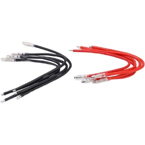 Qiilu Brushed Motor Connectors Banana Plugs Connector Wire Rubber,Copper 10Pcs Rc Motor Cable Soft Not Easily Break Reliable Bullets Connector Extension Cable for Brush Motor
