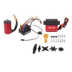 RC Brushless Motor Set, 3660 4200KV Brushless Motor 80A ESC 30kg Servo Combo Set for 1/8 1/10 RC Car Upgrade Accessories