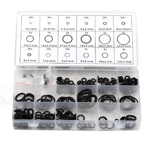 Chiloskit 225pc Rubber O-Ring Assortment Set Hydraulic Plumbing Air Gas Paintball Seal Kit