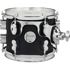 PDP Concept Maple 7x8 Suspended Tom Satin Black Finish Ply with Chrome Hardware