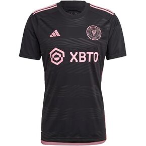 adidas Men's Soccer 23/24 Inter Miami Away Jersey - Glittering Pink Details and Moisture-Wicking AEROREADY