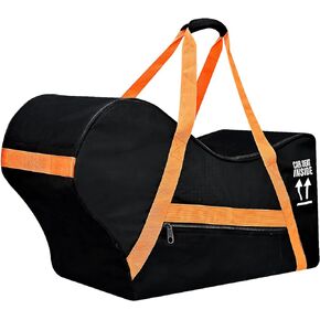 حقيبة سفر مبطنة لمقعد السيارة تناسب Chicco Keyfit 30 وقاعدة، مقعد السيارة Nuna Pipa، حقيبة فحص بوابة الرضع للسفر الجوي، جيب جانبي، 4 وسادة منزلقة واقية للأقدام. in Kuwait