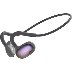 Padmate Open Ear Air Conduction Wireless Bluetooth 5.3 Headphones-Waterproof, Dual Mic Noise Cancelling Headphones, 360° Foldable Sport Running Bluetooth Headset Earphones Magnetic Charging Black