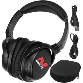 MINELAB ML80 Over-Ear Wireless Headphones with Bluetooth for EQUINOX & VANQUISH Metal Detectors (Includes Case, Charger, Aux Cable)