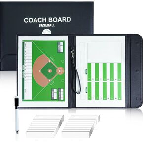 Baseball Coaching Board, Baseball Tactics Board with Marker and Lineup Cards, Magnetic Baseball Coach Board, Softball Dry Erase Coaches Clipboard, Coach Gift Training Equipment Accessories