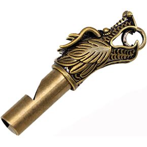 1 قطعة صفارات رأس التنين النحاسية العتيقة التخييم التنزه الحيوانات الأليفة التدريب إشارة صفارات سلسلة مفاتيح محمولة in Kuwait