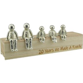 20th Anniversary Idea - 20 Years We Made A Family Metal Ornament - Choose Your Family Combination (1 Child)