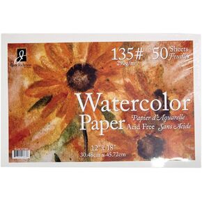 Jack Richeson 50 Pack 12" X 18" 135# Watercolor Paper