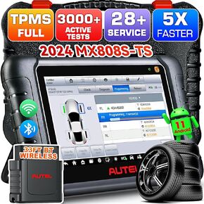 Autel MaxiCheck MX808S-TS Scanner: 2024 US Ver. of MaxiCOM MK808S-TS MK808Z-TS, Top TPMS Programming Relearn as MX900-TS TS900, Upgrade of MK808S MK808K-BT MK808BT PRO, 3000+ Active Test, 28+ Service