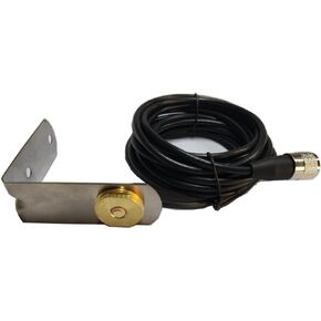 NMO Mobile Radio Antenna 3/8" to 3/4" Hole Mount Base with L Shape Fender and 16.4ft Coaxial Cable PL259 Male Connector for All NMO Antenna