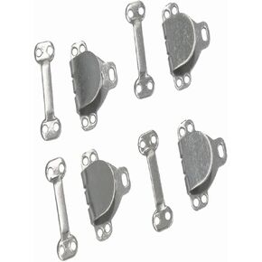 Bepisof 4 Pairs Mental Hook and Eye Sewing Closures Sew on Hook and Eye Hooks and Eyes for Sewing Button Hook Suitable for Clothing Such as Suit Pants, Shirts, Skirts and DIY Needs