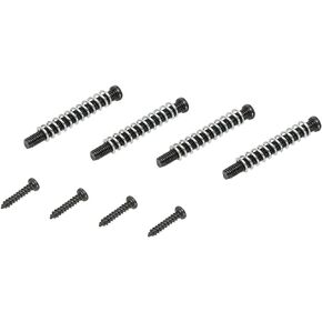 PATIKIL Guitar Pickguard Mounting Screws with Spring M3x30mm Double Coil Pickup Ring Mounting Screws for Electric Guitar Black 1 Set