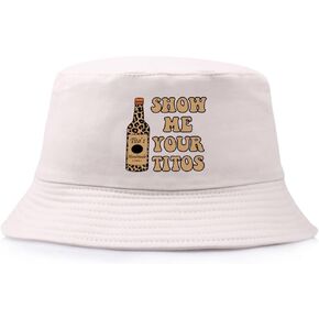 Bottle Leopard Printed Hip-Hop Reversible Bucket Hat for Women Summer Travel Double Side Wear Bucket hat