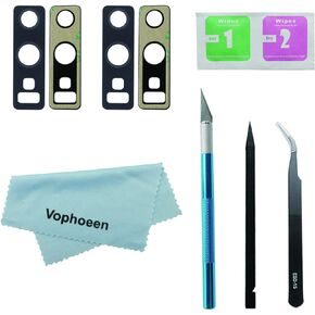 2pcs Galaxy Note 9 Back Rear Camera Glass Lens Replacement for Samsung Galaxy Note 9 N960 N960U (All Carries) with Adhesive Preinstalled + Repair Toolkit Set (Black) in Kuwait