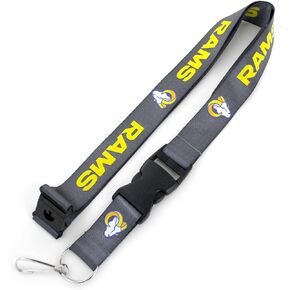 Aminco NFL Los Angeles Rams Team Lanyard, Charcoal, One Size