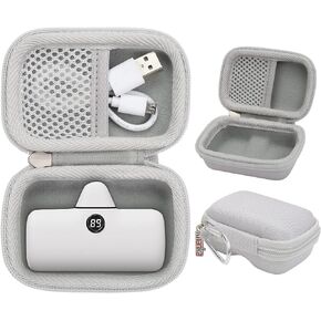 khanka Hard Travel Case Compatible with iWALK/Charmast/KKD/Abnoys/VEGER/Taegila Small Portable Charger 3350mAh 4500mAh 4800mAh 5000mAh 5200mAh 8000mAh Ultra-Compact Power Bank, Case Only (Black)
